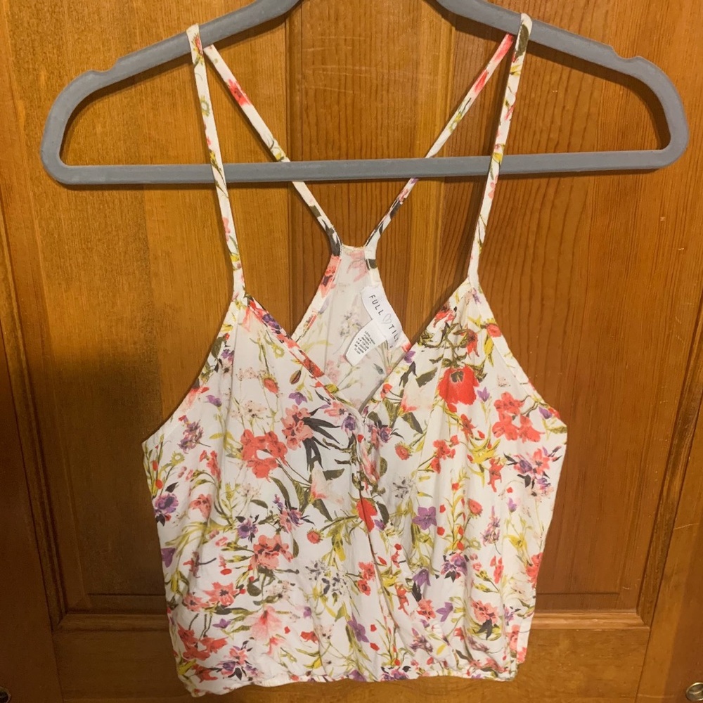 TILLY’s Full Tilt tank top cropped floral hawaiian